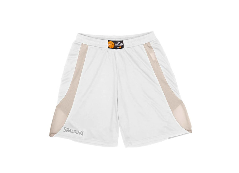Spalding Jam basketbalshort wit/zilver kids + volwassenen