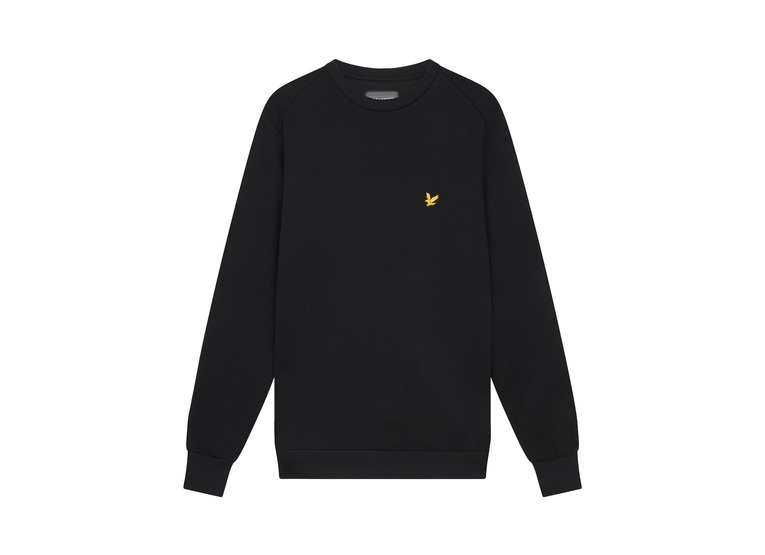 Lyle & Scott sport fly fleece crew neck sweater zwart heren