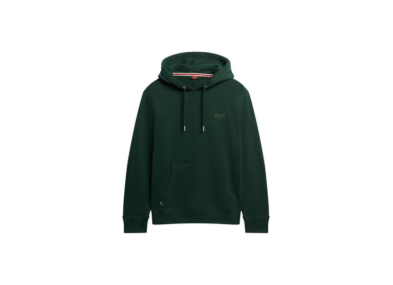 Superdry Essential logo hoodie forest green heren