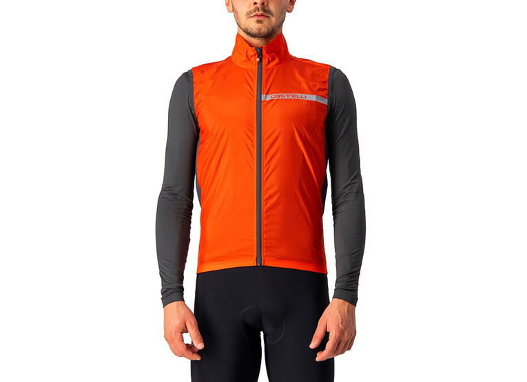 Castelli Squadra stretch vest fiery red/grijs heren