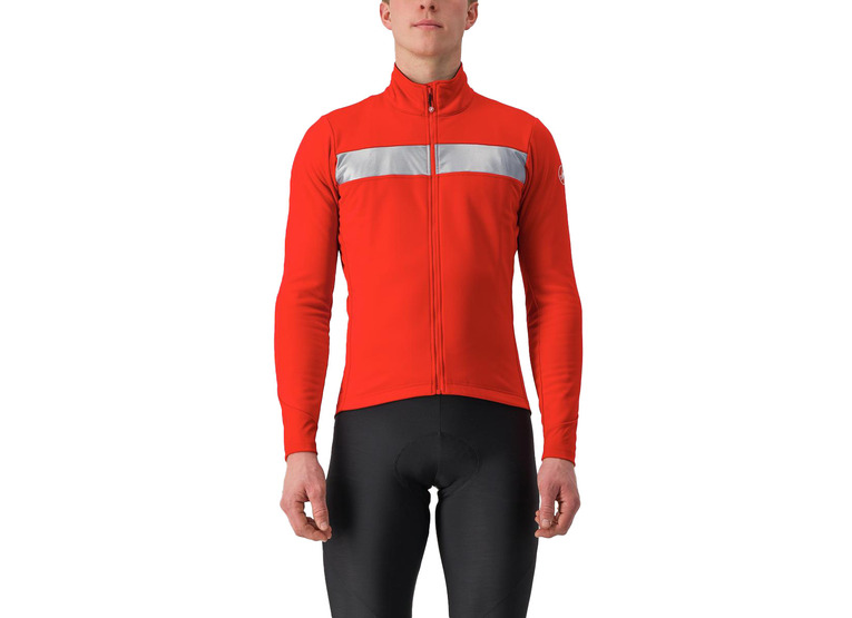 Castelli Raddoppia 3 jacket rood/zilver reflex heren