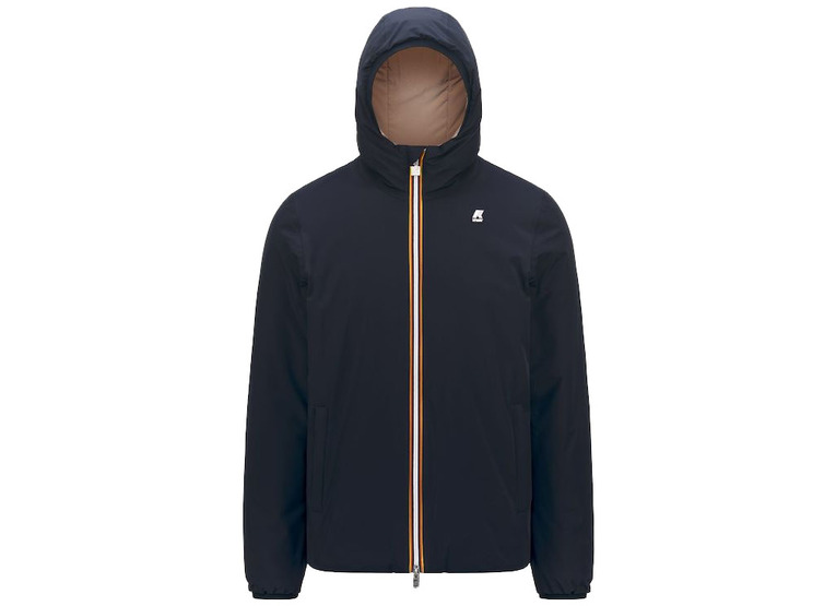 K-Way Jack warm double winterjas marineblauw/beige heren
