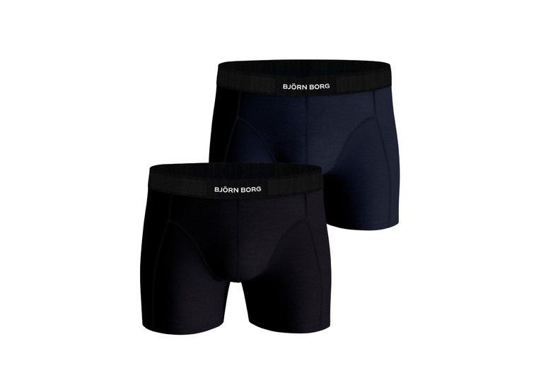 Bjorn Borg Premium Cotton Stretch Boxer 2-pack blauw/zwart heren