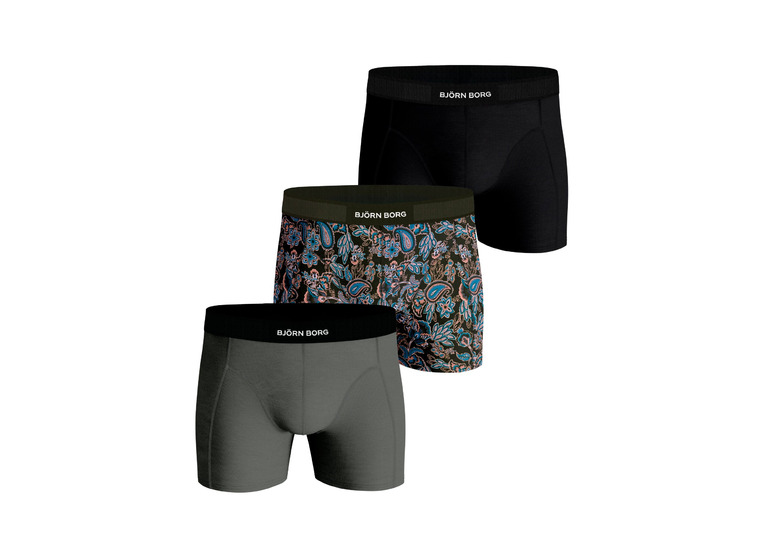 Bjorn Borg premium cotton stretch boxer 3-pack zwart/grijs heren