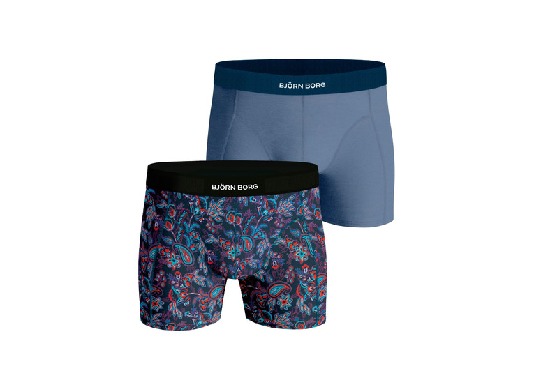 Bj?rn Borg premium cotton stretch boxer 2-pack blauw/print heren