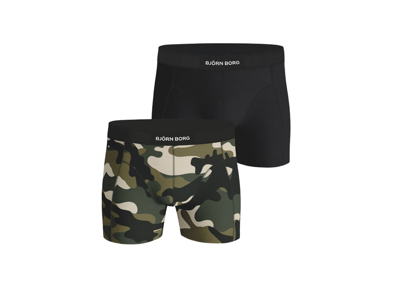 Bjorn Borg Premium Cotton Stretch Boxer 2-pack zwart/print heren