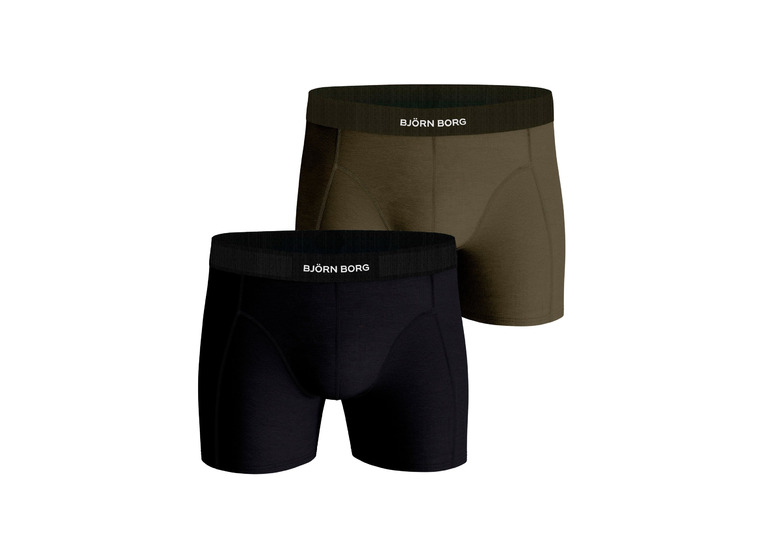 Bjorn Borg Premium Cotton Stretch Boxer 2-pack groen/zwart heren