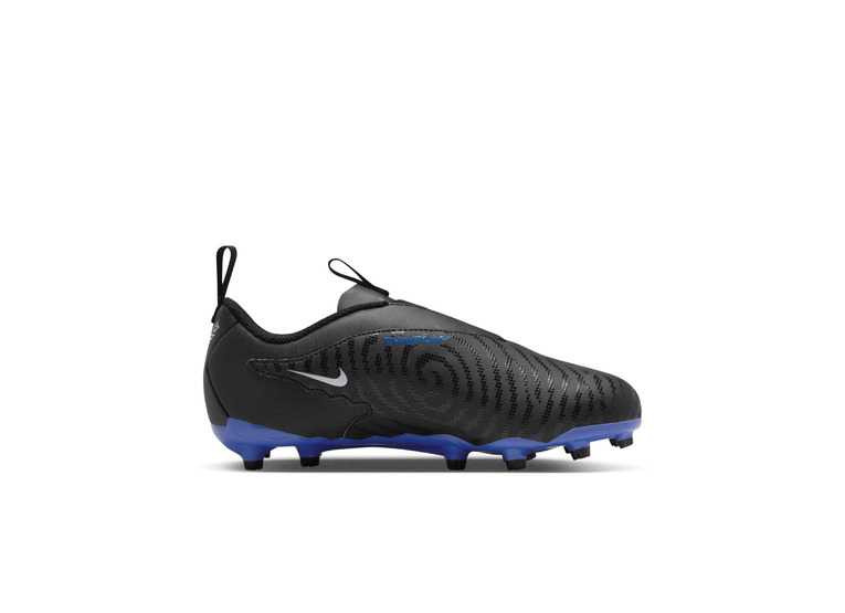 Nike Jr. Phantom GX Academy voetbalschoenen Zwart/Hyper Royal/Chrome KIDS
