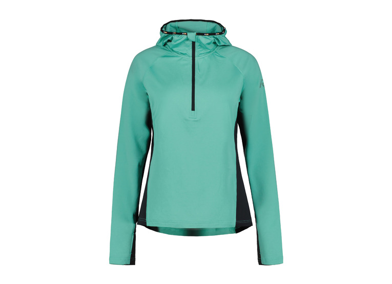 Rukka Mylly 1/4zip sweatshirt met kap groen dames