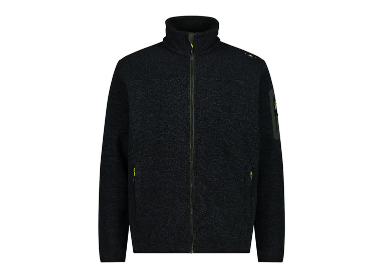 CMP jacquard knit-tech fleece met rombus motief zwart heren