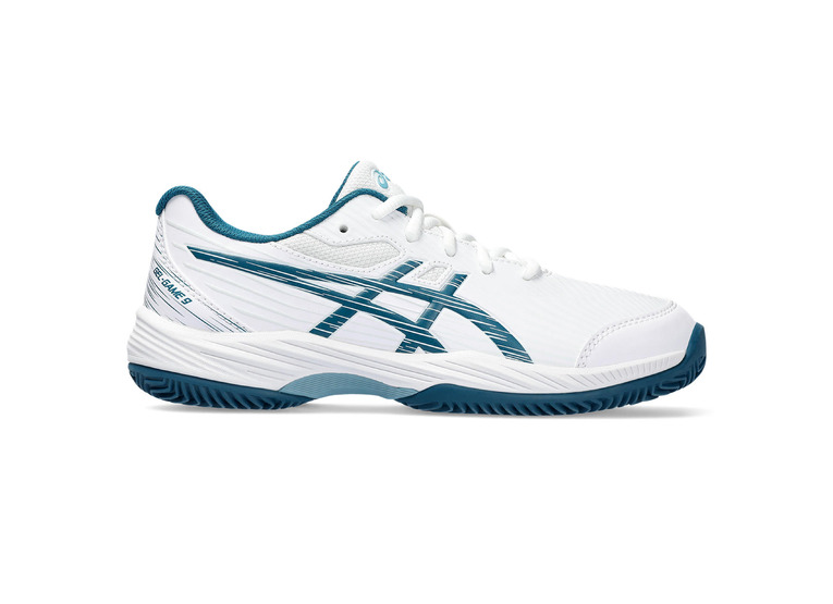 Asics Gel-Game 9 clay/oc tennisschoen wit/blauw KIDS