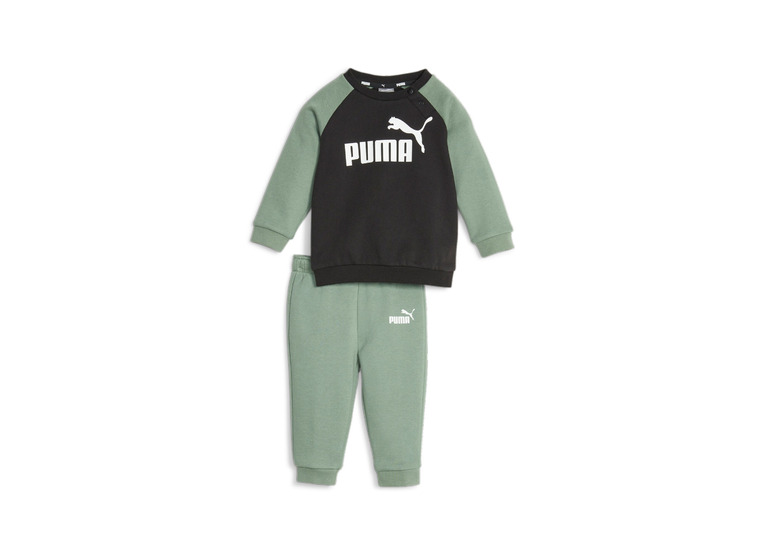 Puma minicats essentials raglan joggingpak eucalyptus peuters
