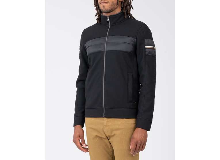 Sun Valley Lasvar fleece collar zip jacket zwart heren
