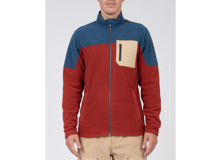 Sun Valley Lorigon FZ fleece jacket rood/blauw heren