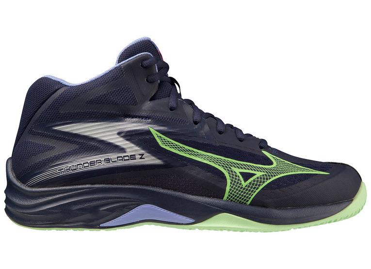 Mizuno Thunder Blade Z Mid indoorschoen blauw/groen/iolite unisex