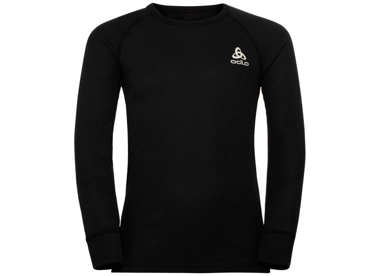 Odlo crew neck active warm eco basislaagtop zwart KIDS