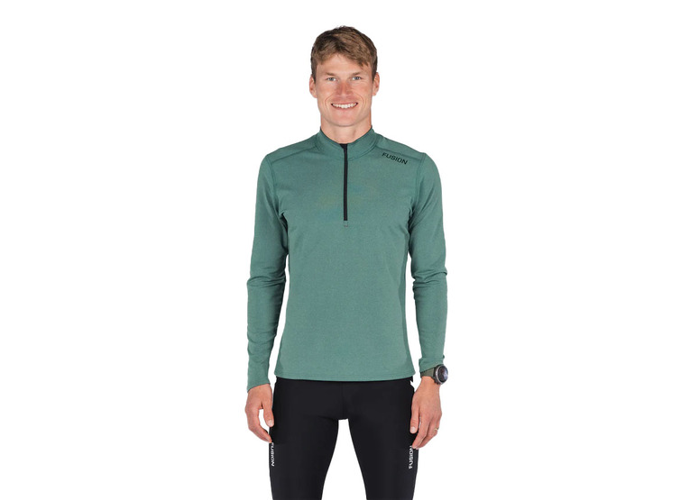 Fusion C3 Zip Neck sweatshirt Green heren