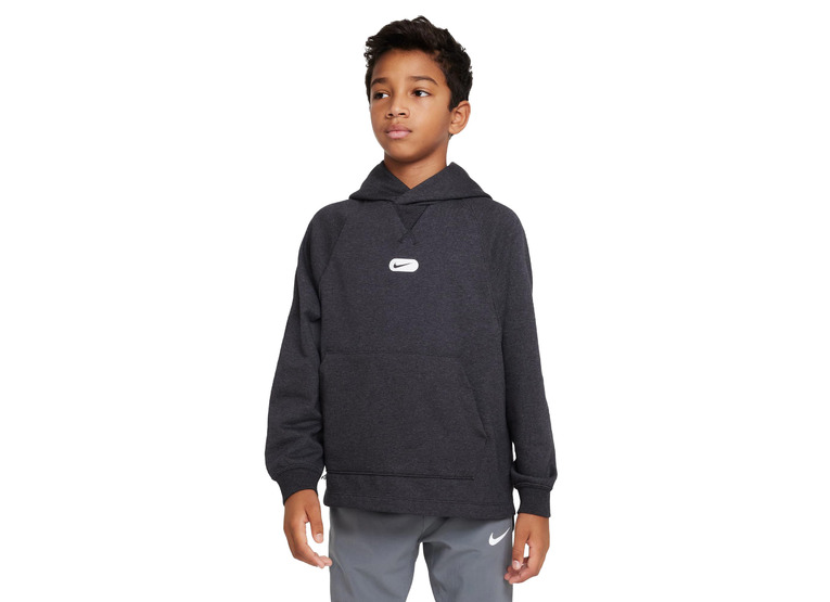 Nike Dri-FIT Athletics training hoodie Zwart/Heather/Wit KIDS
