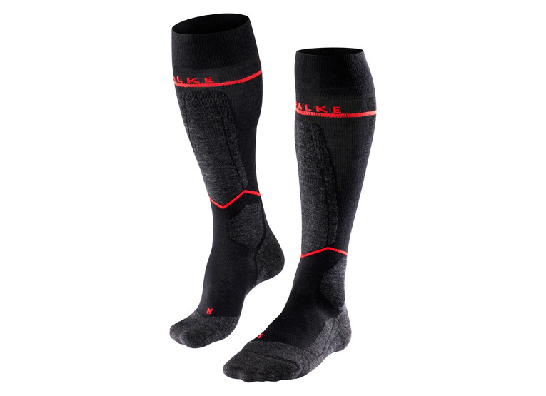 Falke SK4 advanced compression light skikousen zwart dames
