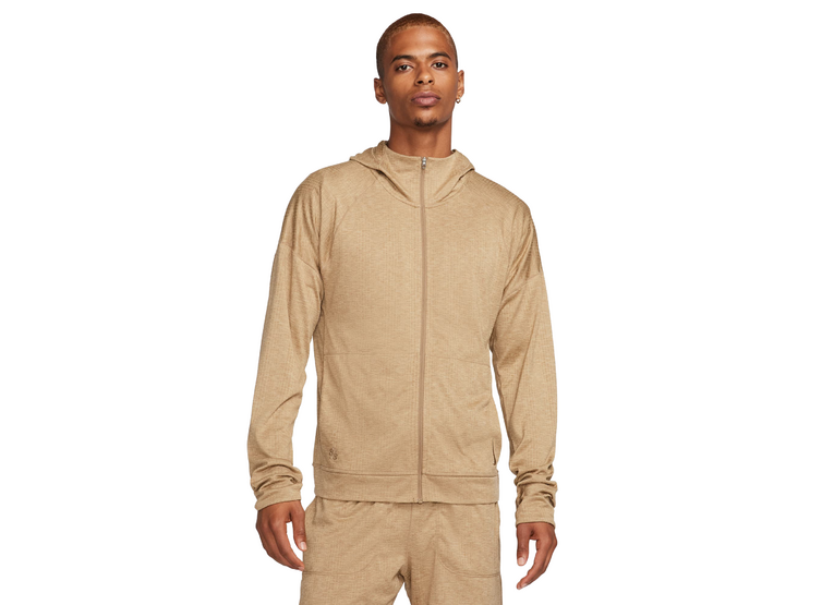 Nike Yoga Dri-FIT training hoodie Sandalwood/Heather/Khaki heren
