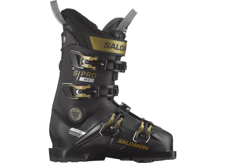 Salomon S/PRO MV 90 skischoen zwart/gold met./beluga dames