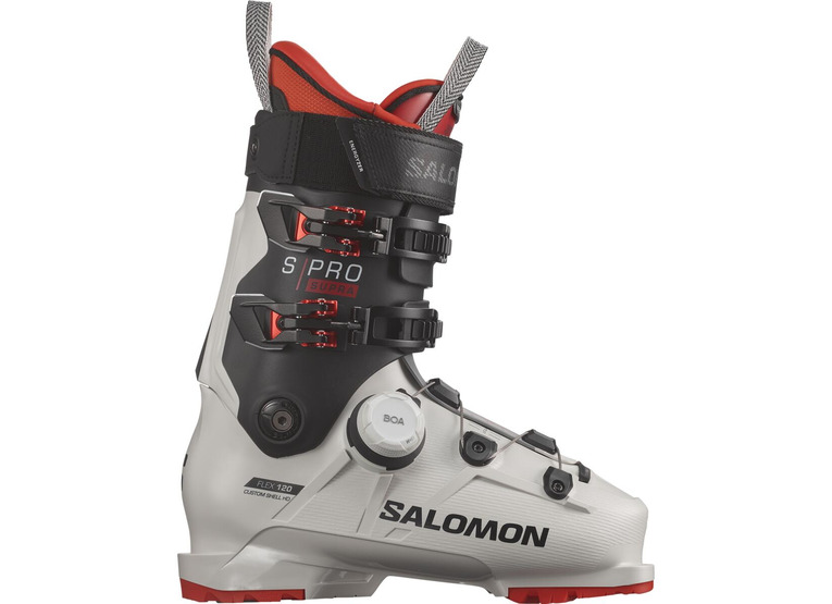 Salomon S/PRO Supra BOA 120 skischoen gray aurora/zwart/rood heren