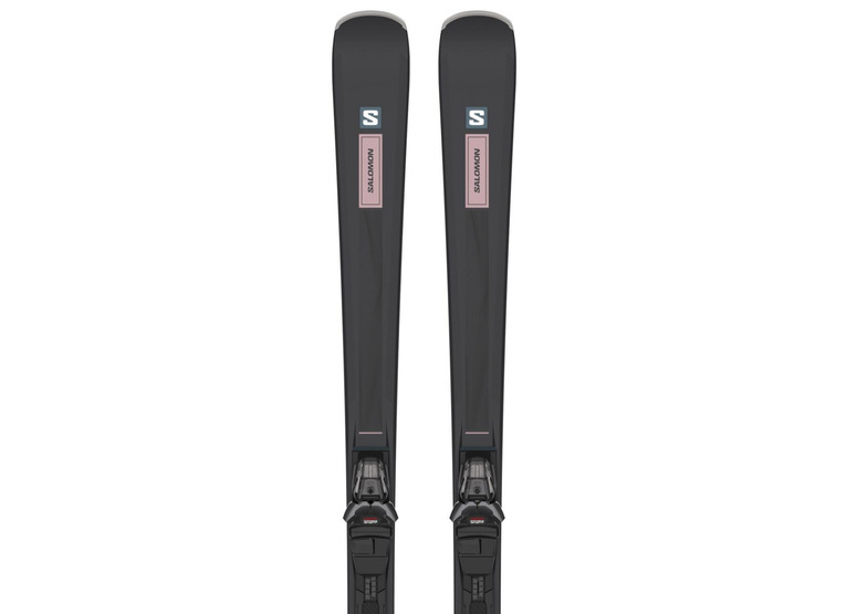 Salomon E S/MAX N8 ski + M11 GW binding zwart/pink gold metallic/silver metallic dames
