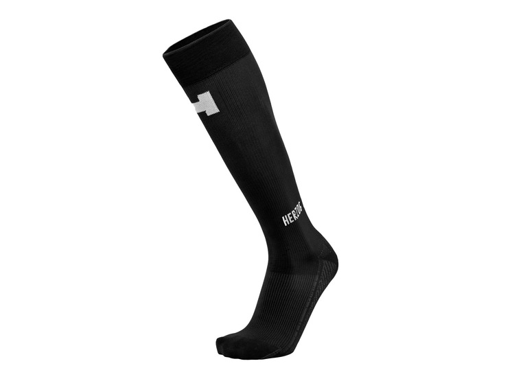 Herzog Pro compressiekousen kort zwart unisex