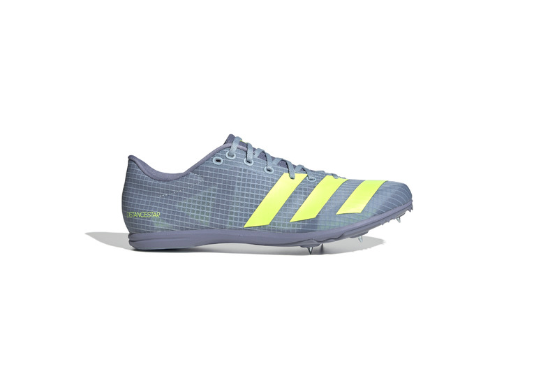 Adidas DistanceStar sprintspikes grijs unisex