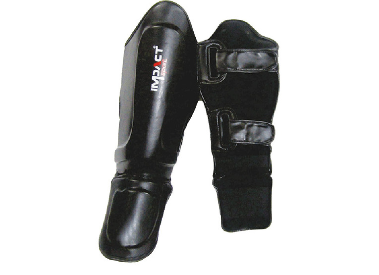 Impact Sport PU Thai & Kick scheenbeschermers zwart