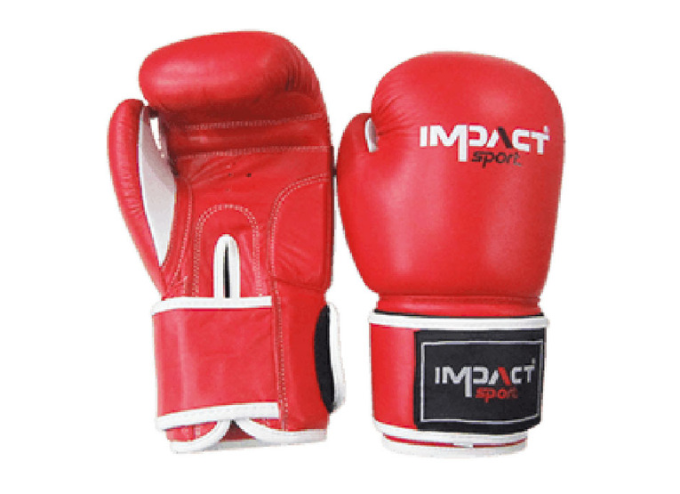 Impact Sport Traditional PU bokshandschoen rood unisex