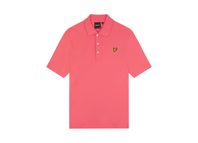 Lyle & Scott plain polo shirt electric pink heren