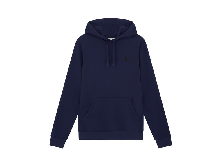 Lyle & Scott Tonal eagle pullover hoodie navy heren