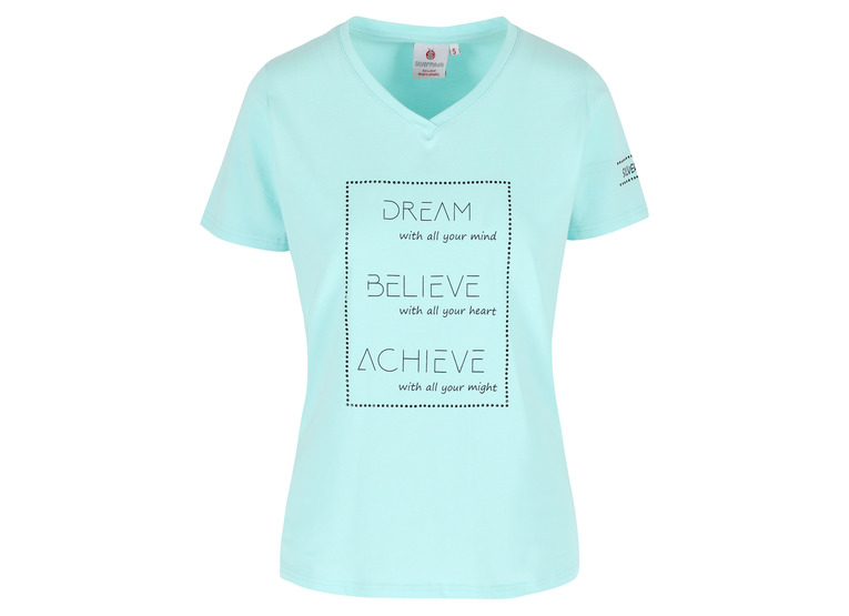 Silvermedal premium comfort T-shirt turquoiseblauw dames