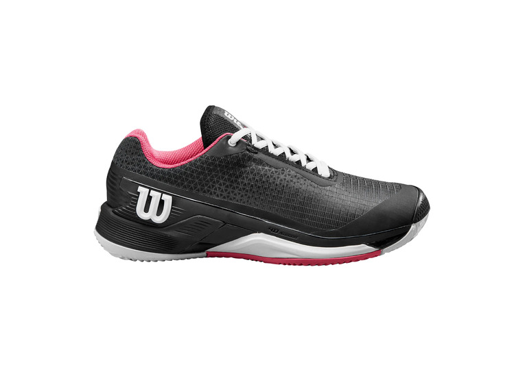 Wilson Rush Pro 4.0 tennisschoen clay zwart/roze dames