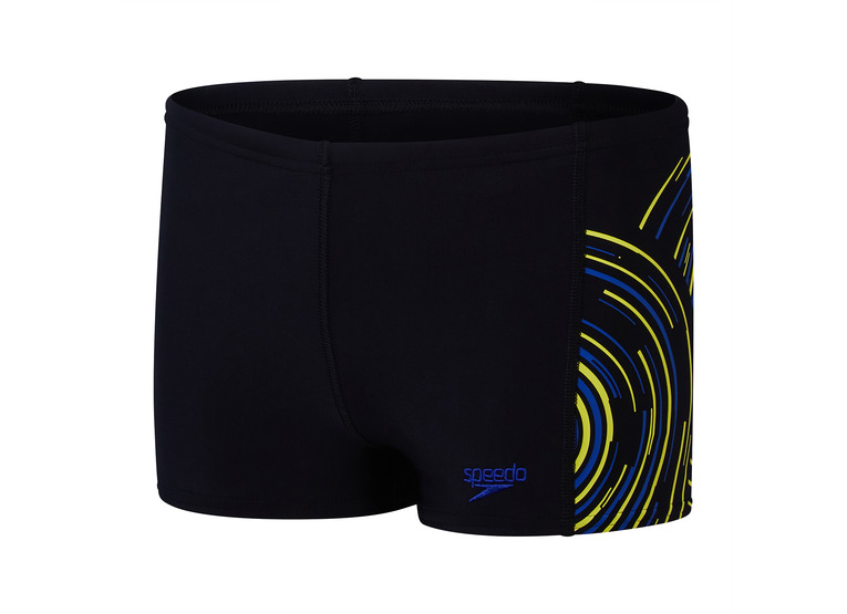 Speedo Eco Plastisol placement zwembroek zwart/blauw/lemon KIDS