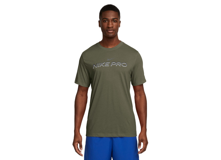 Nike Dri-FIT fitness T-shirt medium olive heren