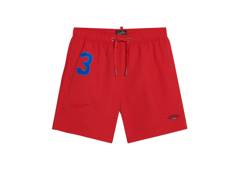 Superdry polo zwemshort rood heren