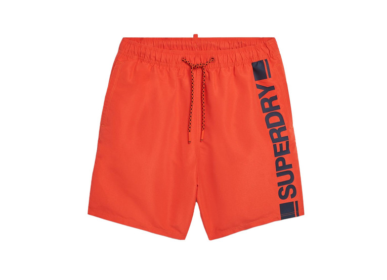 Superdry sport zwemshort cherry tomato red heren
