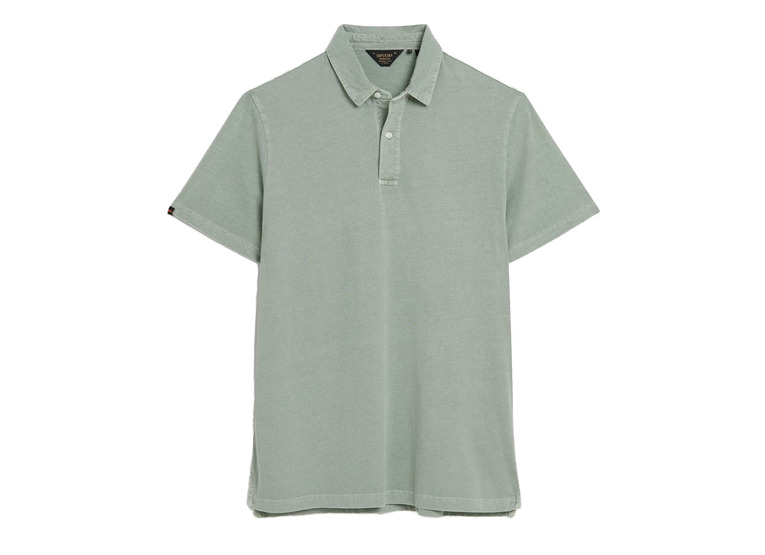 Superdry jersey polo shirt desert sage groen heren