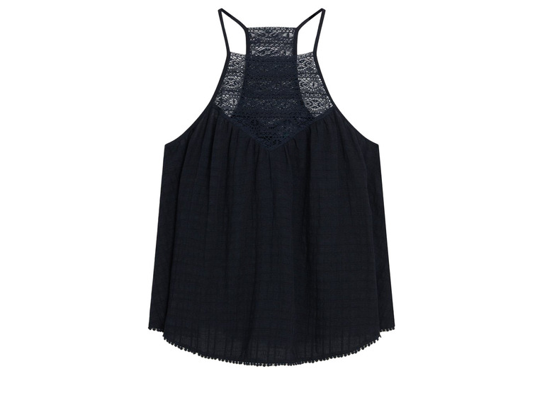 Superdry Cami strandtopje met kant eclipse navy dames