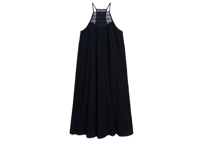 Superdry Lace Halter maxistrandjurk eclipse navy dames
