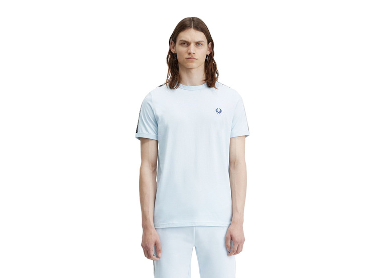 Fred Perry Contrast tape ringer T-shirt light ice/grijs heren