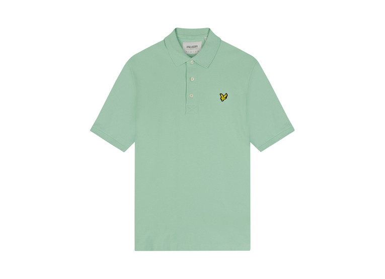 Lyle & Scott plain polo shirt turquoise shadow heren