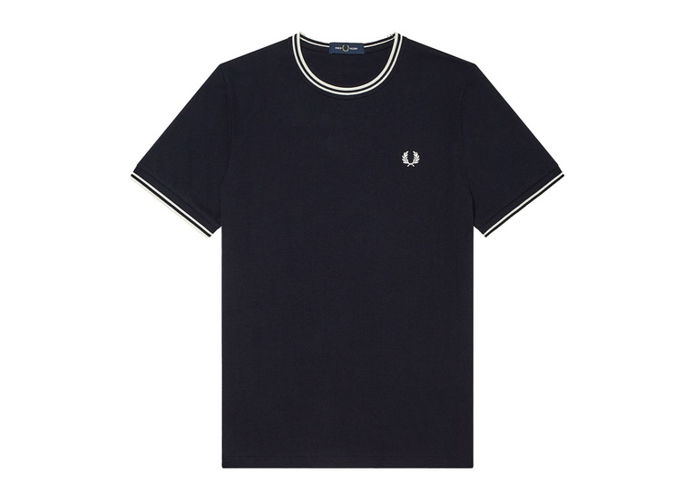 Fred Perry Twin tipped T-shirt navy heren
