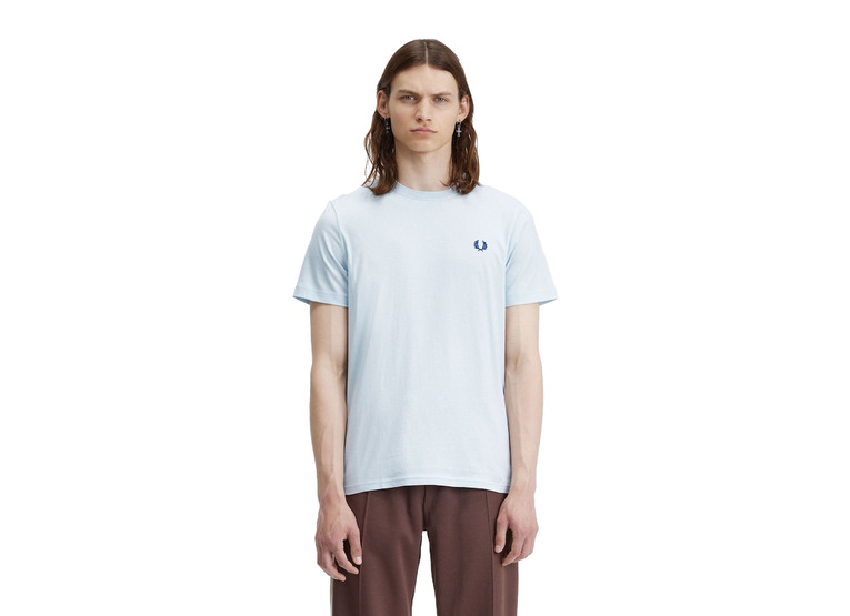 Fred Perry crew neck T-shirt ijsblauw heren
