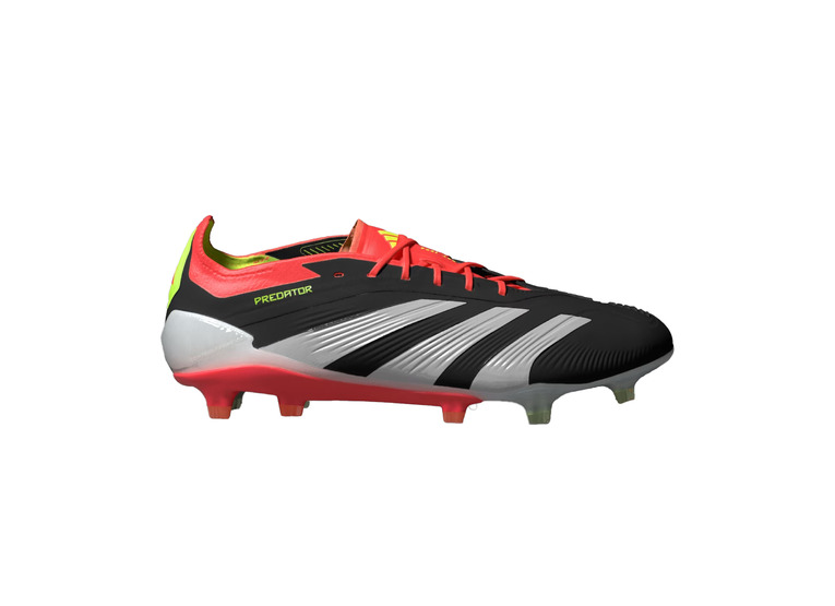 Adidas Predator Elite Low FG voetbalschoen zwart/wit/solar red