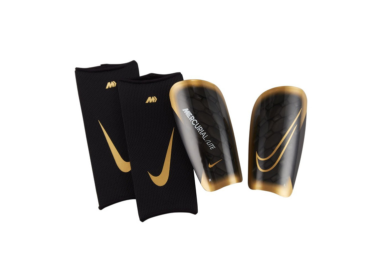 Nike Mercurial Lite scheenbeschermers zwart/met gold