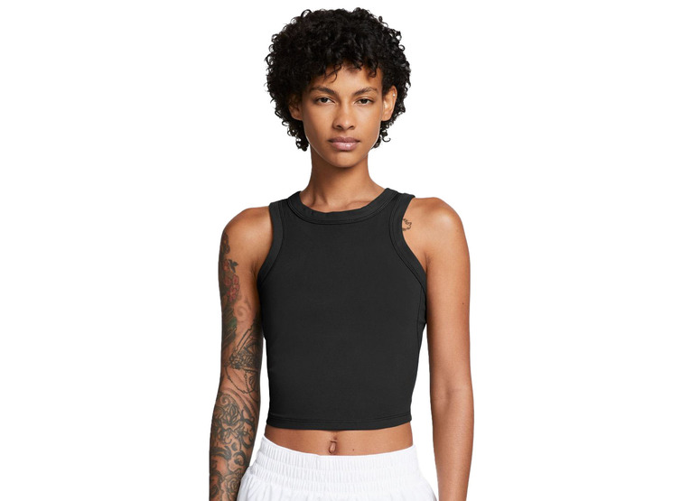Nike Core One fitted Dri-FIT crop tank zwart dames