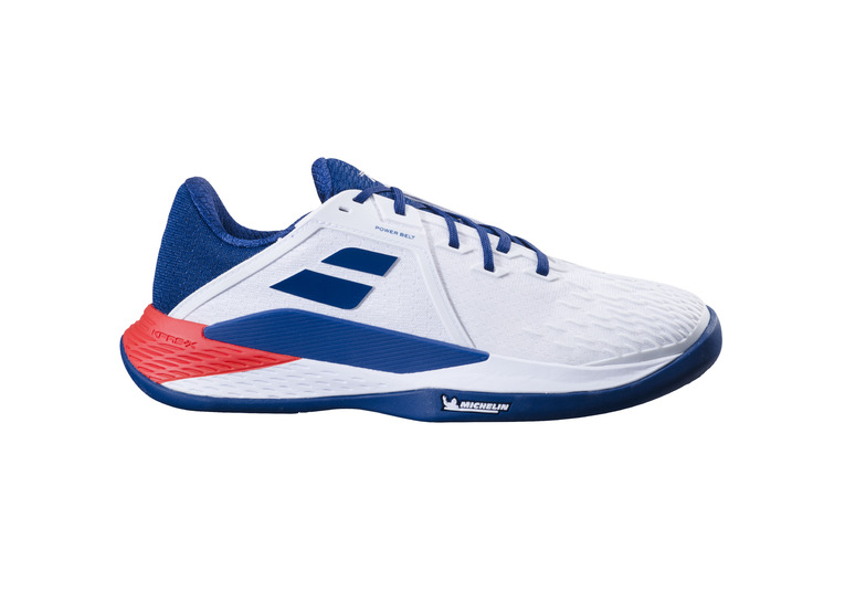 Babolat Propulse Fury 3 clay tennisschoen wit/estate blauw heren